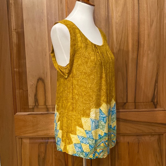 We Love Vera - Colorful Sunflower Batik Tank-Top/Sleeveless Blouse, EUC - 6 - Picture 8 of 9